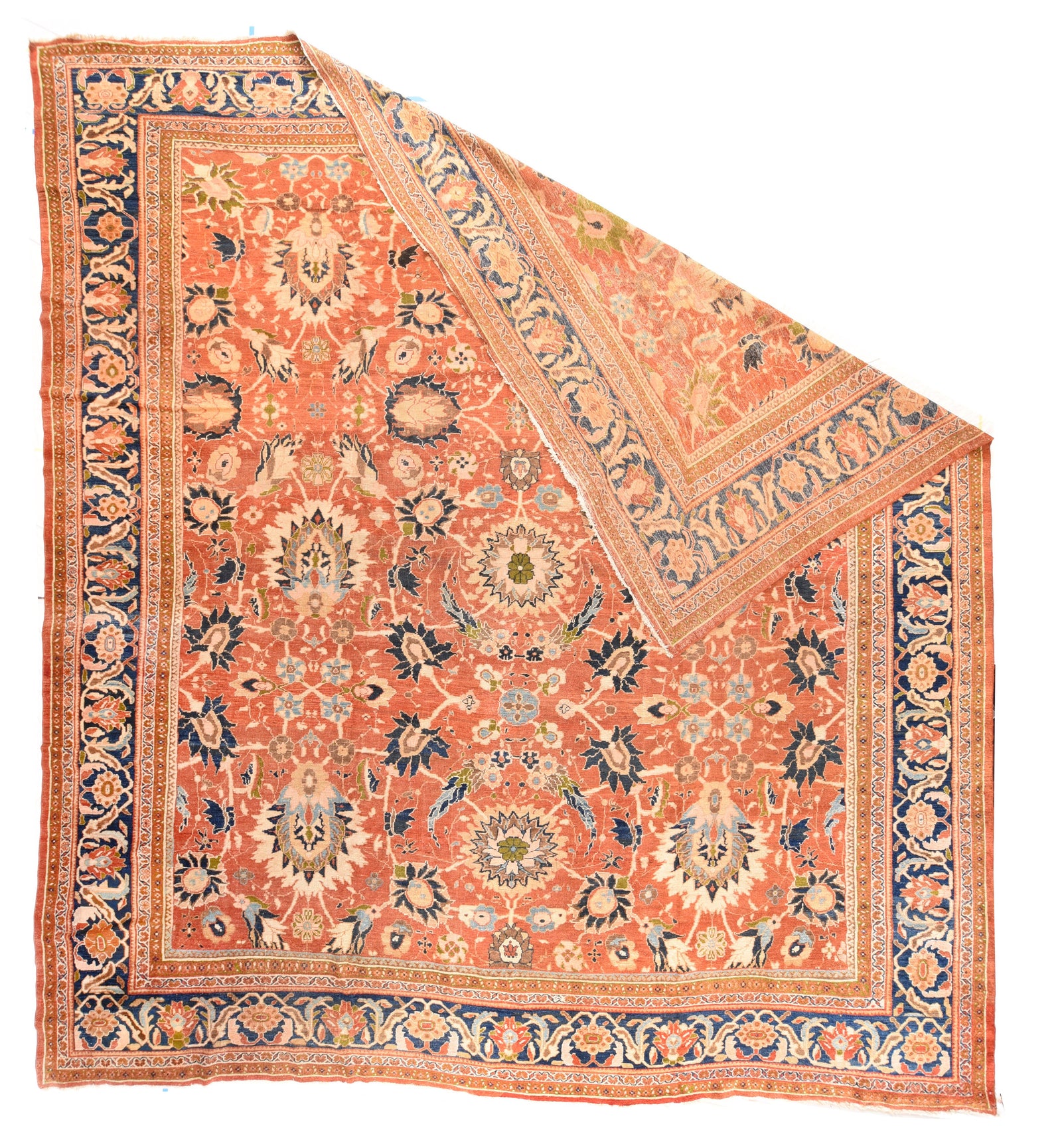 Antique Sultanabad Persian Area Rug