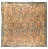 Antique Green Oushak Turkish Area Rug