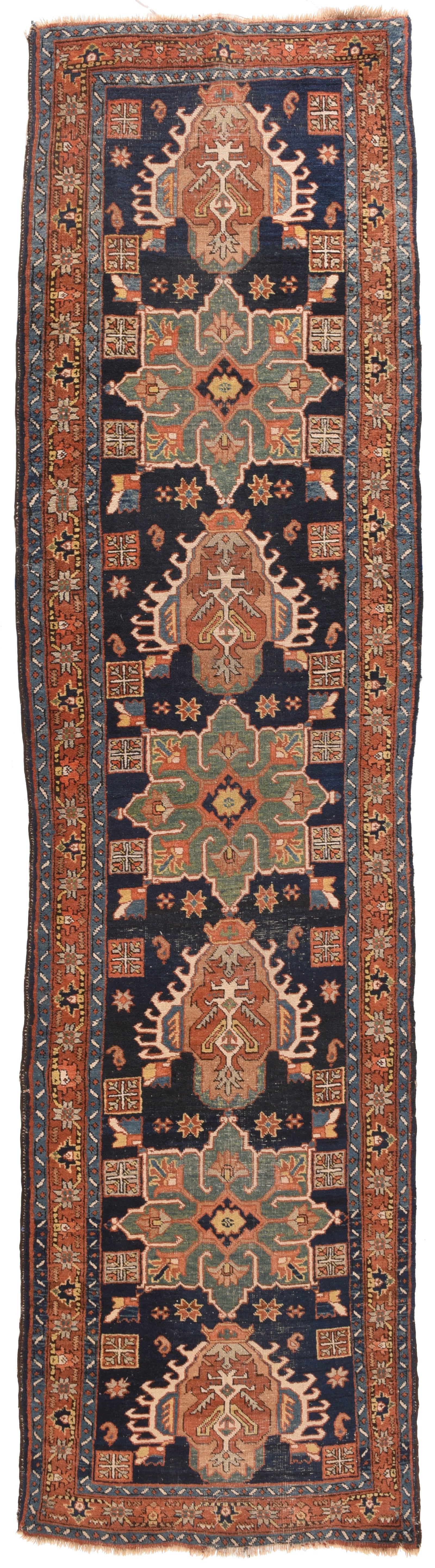 Antique Navy Heriz Area Rug