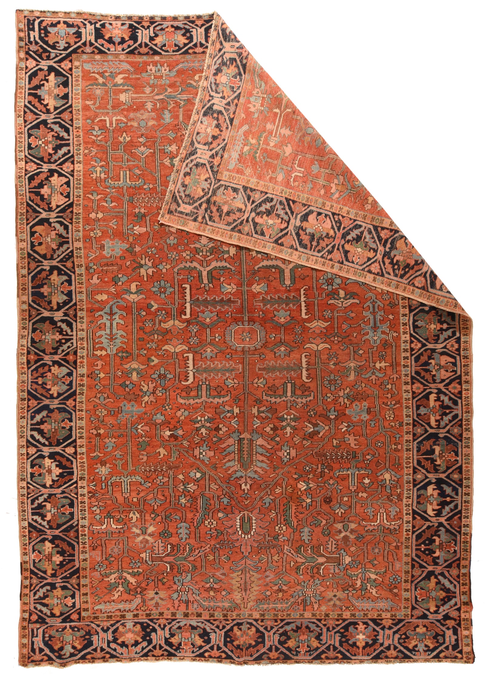 Antique Persian Heriz Serapi Area Rug