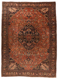 Antique Rust Persian Farahan Sarouk Area Rug