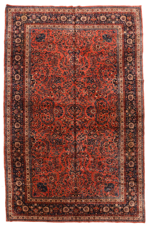 Antique Red Persian Kashan/Ghazvin Area Rug