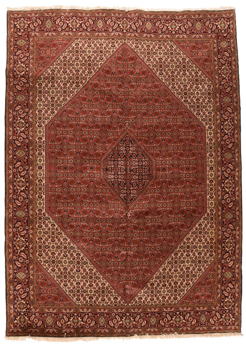 Semi Antique Light Brown Persian Bidjar Area Rug