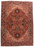 Semi Antique Light Brown Persian Heriz Area Rug