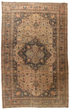 Antique Olive Persian Tabriz Hajijalili Area Rug