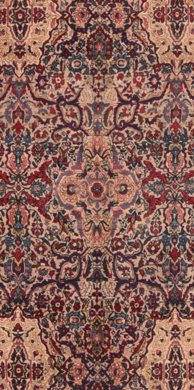 Antique Persian Lavar Kerman Area Rug