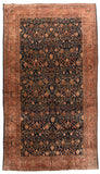 Antique Beige Persian Sarouk Area Rug