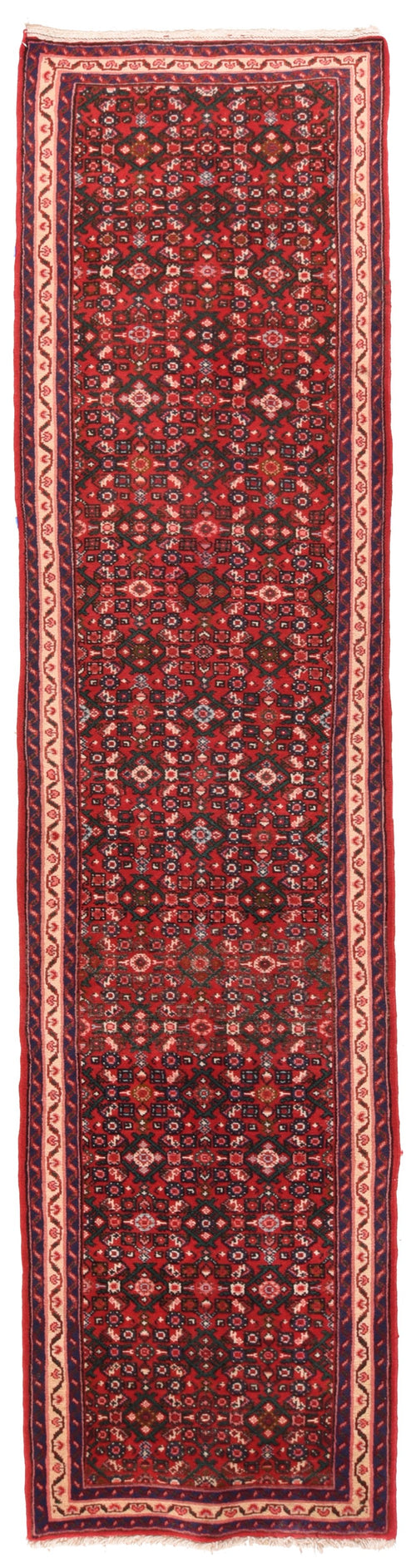 Semi Antique Red Persian Hamedan Area Rug