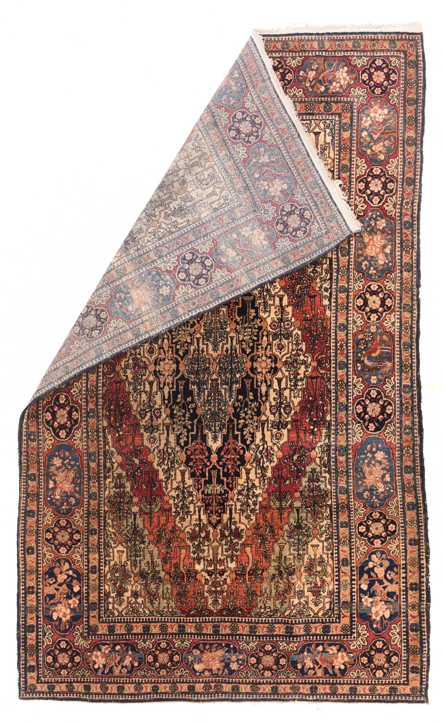Antique Hand Made Kashan Persian Rug