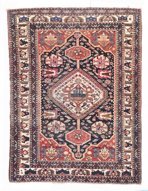 Antique Persian Afshar , Size 4' 10" x 6' 9"