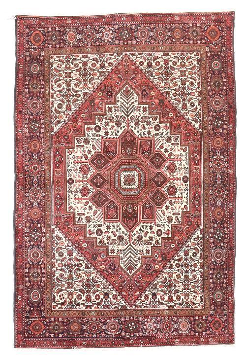 Semi Antique Hand Made Bidjar Persian Rug