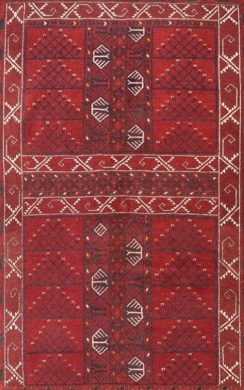 Semi Antique Hand Made Bukara Russian Rug