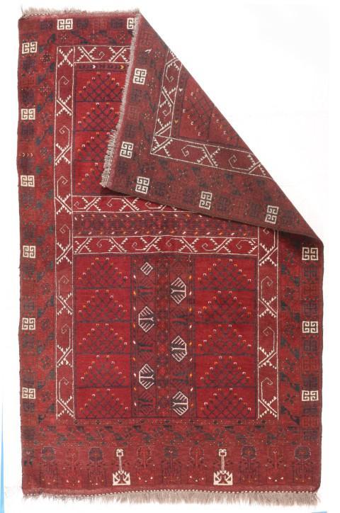 Semi Antique Hand Made Bukara Russian Rug