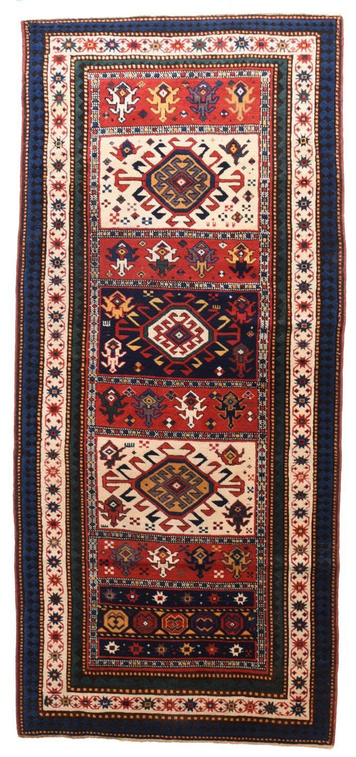 Antique Hand Made Kazak Russain Rug