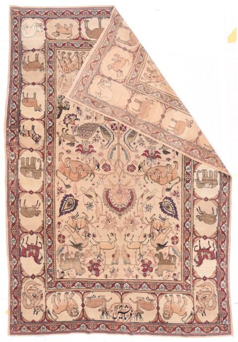 Antique Hand Made Kerman Persian Rug