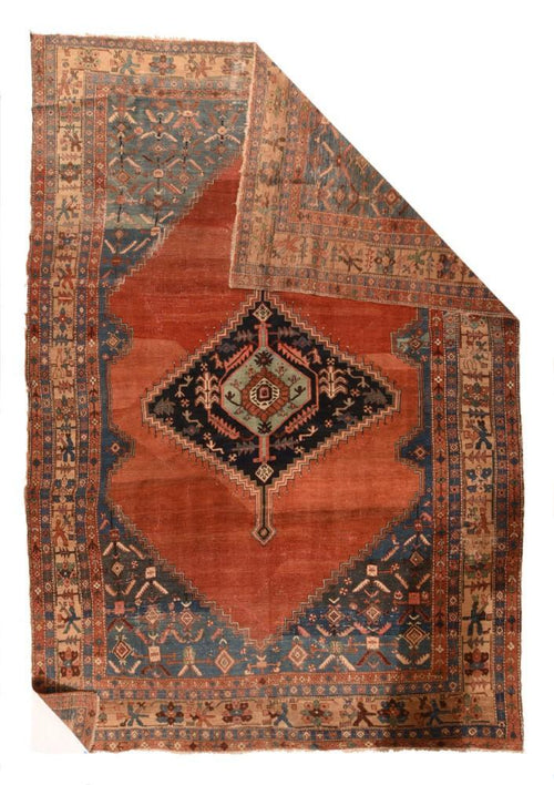 Antique Persian Bakshayesh , Size 9' 4" x 13' 9"