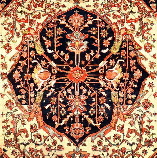 Antique Hand Made Farahan Sarouk Persian Rug