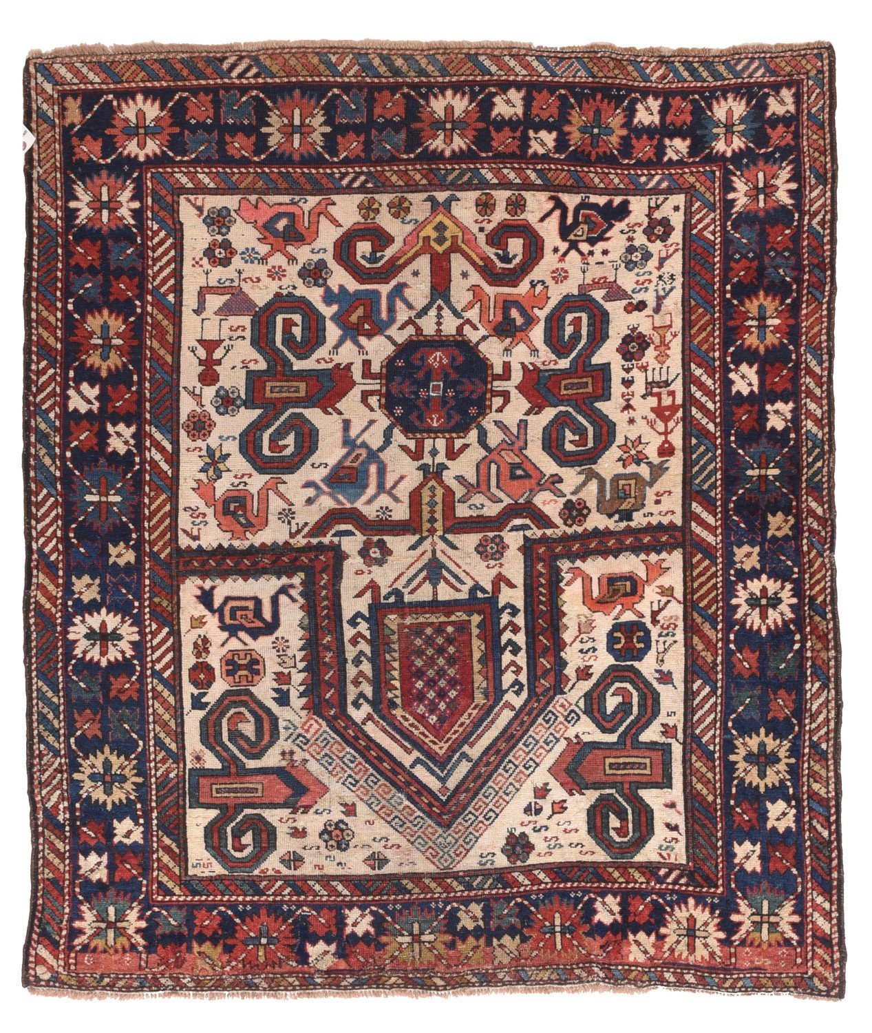 Antique Hand Made Shirvan Russian Rug